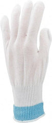 Honeywell - Size L (9), ANSI Cut Lvl 4, Abrasion Lvl 1, HPPE Fiber Cut Resistant Gloves - Knit Wrist, White, Ambidextrous - Americas Industrial Supply