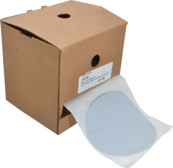 Made in USA - 6" Diam, 150 Grit Silicon Carbide Adhesive PSA Disc - Very Fine Grade, B Weighted Paper Backing, For Low Speed Dual-Action Sanders, Random Orbital Sanders - Americas Industrial Supply