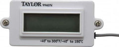 Taylor - -40 to 300°F Digital Panel Thermometer - LCD Display, 1.5 Volts - Americas Industrial Supply