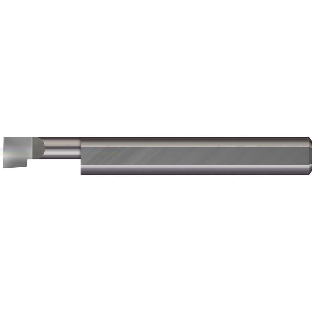 Boring Bar: 0.23″ Min Bore, 1″ Max Depth, Right Hand Cut, Solid Carbide 5/16″ Shank Dia, 2-1/2″ OAL, 0.006″ Corner Radius