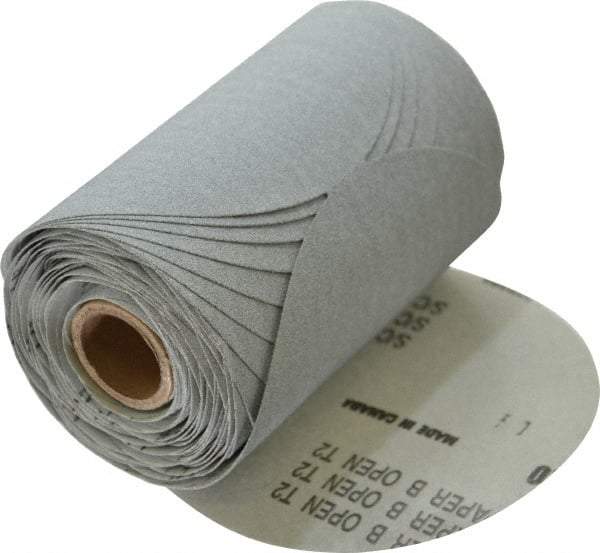 Made in USA - 5" Diam, 120 Grit Silicon Carbide Adhesive PSA Disc - Fine Grade, B Weighted Paper Backing, For Low Speed Dual-Action Sanders, Random Orbital Sanders - Americas Industrial Supply