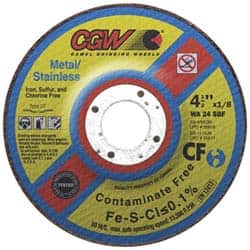 Camel Grinding Wheels - 24 Grit, 9" Wheel Diam, 1/8" Wheel Thickness, Type 27 Depressed Center Wheel - Aluminum Oxide, Resinoid Bond, S Hardness, 6,650 Max RPM, Compatible with Angle Grinder - Americas Industrial Supply