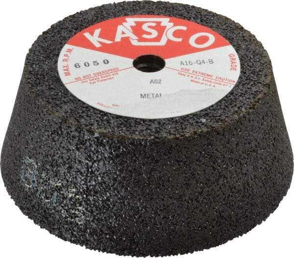 Made in USA - 6" Diam, 2" Overall Thickness, 62 Grit, Type 11 Tool & Cutter Grinding Wheel - Medium Grade, Aluminum Oxide, Q Hardness, 6,050 RPM - Americas Industrial Supply