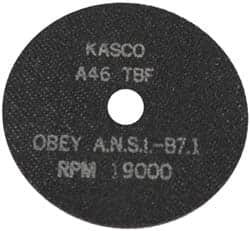 Made in USA - 7" 46 Grit Aluminum Oxide Cutoff Wheel - 1/16" Thick, 1-1/4" Arbor, 8,700 Max RPM, Use with Stationary Tools - Americas Industrial Supply