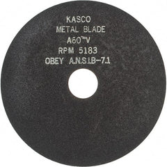 Made in USA - 7" 60 Grit Aluminum Oxide Cutoff Wheel - 1/16" Thick, 1-1/4" Arbor, 5,184 Max RPM, Use with Stationary Tools - Americas Industrial Supply