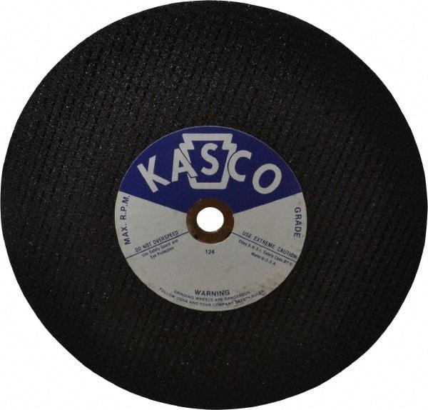 Made in USA - 10" 36 Grit Aluminum Oxide Cutoff Wheel - 1/8" Thick, 5/8" Arbor, 6,500 Max RPM, Use with Stationary Tools - Americas Industrial Supply