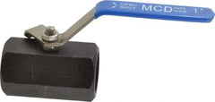 Midwest Control - 1" Pipe, Carbon Steel Standard Ball Valve - 1 Piece, Inline - One Way Flow, FNPT x FNPT Ends, Lever Handle, 1,000 WOG - Americas Industrial Supply