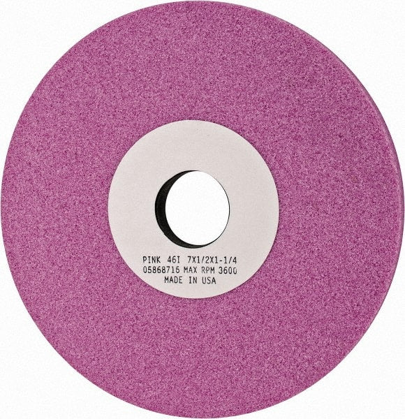 Grier Abrasives - 7" Diam x 1-1/4" Hole x 1/2" Thick, I Hardness, 46 Grit Surface Grinding Wheel - Americas Industrial Supply