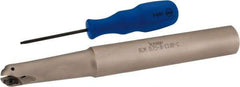 Iscar - 3/4" Cut Diam, 0.61" Max Depth of Cut, 1" Shank Diam, 8" OAL, Indexable Ball Nose End Mill - 3" Head Length, Straight Shank, BCM Toolholder, BCR D.75 Insert - Americas Industrial Supply