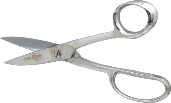 Clauss - 2-3/4" LOC, 8-1/4" OAL Chrome Plated High Leverage Shears - Ambidextrous, Straight Handle, For General Purpose Use - Americas Industrial Supply