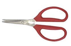 Clauss - 1-1/2" LOC, 6-1/4" OAL Stainless Steel Standard Shears - Ambidextrous, Plastic Straight Handle, For General Purpose Use - Americas Industrial Supply