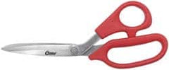 Clauss - 3-1/4" LOC, 8" OAL Stainless Steel Standard Shears - Ambidextrous, Plastic Offset Handle, For General Purpose Use - Americas Industrial Supply