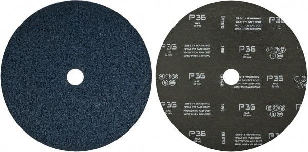 Camel Grinding Wheels - 9" Diam 7/8" Hole 36 Grit Fiber Disc - Very Coarse Grade, Zirconia Alumina, 6,600 Max RPM - Americas Industrial Supply