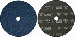 Camel Grinding Wheels - 9" Diam 7/8" Hole 24 Grit Fiber Disc - Very Coarse Grade, Zirconia Alumina, 6,600 Max RPM - Americas Industrial Supply