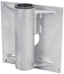 THERN - 8 Inches Long x 3.88 Inches Wide x 14.56 Inches Deep x 1/2 Inches Thick Davit Crane Wall Mount Base - 7 Inches Distance Between Mounting Hole Centers, 0.41 Inches Hole Diameter, Galvanized Finish - Americas Industrial Supply