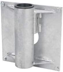 THERN - 8 Inches Long x 3.88 Inches Wide x 14.56 Inches Deep x 1/2 Inches Thick Davit Crane Wall Mount Base - 7 Inches Distance Between Mounting Hole Centers, 0.41 Inches Hole Diameter, Galvanized Finish - Americas Industrial Supply