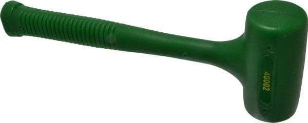 Garland - 26 oz Head 2" Face Diam Polyurethane Dead Blow Hammer - 11-1/2" OAL, Polyurethane Handle - Americas Industrial Supply