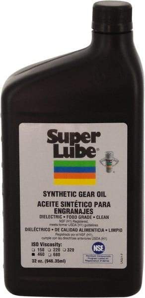 Synco Chemical - 0.25 Gal Bottle, Synthetic Gear Oil - -45°F to 450°F, ISO 460 - Americas Industrial Supply