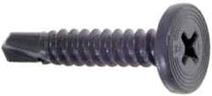 Buildex - #12, Pancake Head, Phillips Drive, 1" Length Under Head, #3 Point, Self Drilling Screw - Steel - Americas Industrial Supply