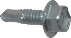 Buildex - #10, Hex Washer Head, Hex Drive, 5/8" Length Under Head, #2 Point, Self Drilling Screw - Steel - Americas Industrial Supply