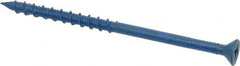 Made in USA - 3/16" Diam, 3-1/4" OAL, Phillips Drive, Concrete Screw & Masonry Fastener - Steel, Blue Climaseal Finish, Includes Drill Bit - Americas Industrial Supply