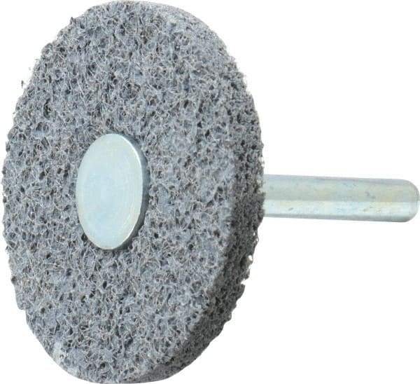 Superior Abrasives - 2" Diam, 1/4" Face Width, 1/4" Center Hole, Fine Grade, Silicon Carbide Deburring Wheel - Unitized, Soft Density 2 Grade - Americas Industrial Supply