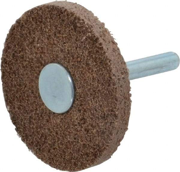 Superior Abrasives - 2" Diam, 1/4" Face Width, 1/4" Center Hole, Medium Grade, Aluminum Oxide Deburring Wheel - Unitized, Medium Density 6 Grade - Americas Industrial Supply