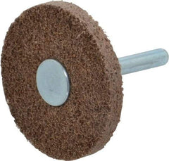 Superior Abrasives - 2" Diam, 1/4" Face Width, 1/4" Center Hole, Medium Grade, Aluminum Oxide Deburring Wheel - Unitized, Medium Density 6 Grade - Americas Industrial Supply