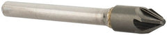 SGS - 3/8" Head Diam, 1/4" Shank Diam, 6 Flute 60° Solid Carbide Countersink - Americas Industrial Supply