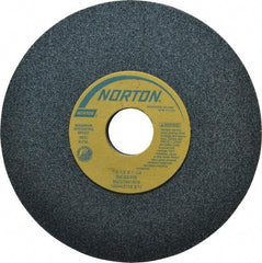 Norton - 7" Diam x 1-1/4" Hole x 1/2" Thick, I Hardness, 60 Grit Surface Grinding Wheel - Silicon Carbide, Type 1, Medium Grade, 3,600 Max RPM, Vitrified Bond, No Recess - Americas Industrial Supply
