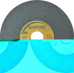Norton - 7" Diam x 1-1/4" Hole x 1/2" Thick, I Hardness, 100 Grit Surface Grinding Wheel - Silicon Carbide, Type 1, Fine Grade, 3,600 Max RPM, Vitrified Bond, No Recess - Americas Industrial Supply