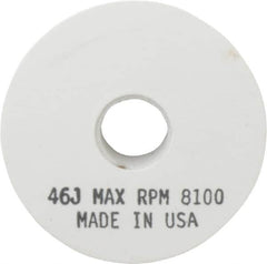 Grier Abrasives - 46 Grit Aluminum Oxide Type 1 Internal Grinding Wheel - 4" Diam x 1/2" Hole x 1/2" Thick, 8,100 Max RPM, Coarse Grade, J Hardness, Vitrified Bond - Americas Industrial Supply