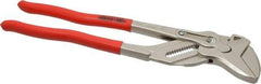 Knipex - 12" OAL, 2-3/8" Max Capacity, 13 Position Pipe Wrench Tongue & Groove Pliers - Smooth Smooth Jaws, Standard Head - Americas Industrial Supply