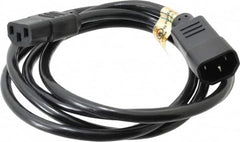 Tripp-Lite - 6' Long, IEC-320-C14/IEC-320-C13 Computer Cable - Black, Male x Female - Americas Industrial Supply