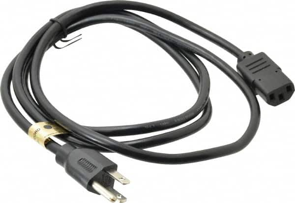 Tripp-Lite - 6' Long, NEMA 5-15P/IEC-320-C-13 Computer Cable - Black, Male x Female - Americas Industrial Supply