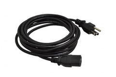 Tripp-Lite - 12' Long, NEMA 5-15P/IEC-320-C-13 Computer Cable - Black, Male x Female - Americas Industrial Supply