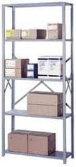 Lyon - 6 Shelf Add-On Open Steel Shelving - 900 Lb Capacity, 36" Wide x 84" High x 18" Deep, Gray - Americas Industrial Supply