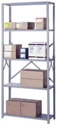 Lyon - 6 Shelf Add-On Open Steel Shelving - 900 Lb Capacity, 36" Wide x 84" High x 24" Deep, Gray - Americas Industrial Supply