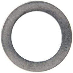 Made in USA - 0.51mm Thick, 14mm Inside x 20mm OD, Round Shim - 1/2" Screw, Uncoated 302/304 Stainless Steel - Americas Industrial Supply