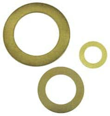 Made in USA - 0.01" Thick, 1" Inside x 1-1/2" OD, Round Shim - 7/8" Screw, Uncoated 360 HH Brass - Americas Industrial Supply