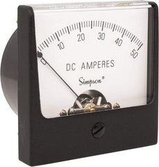 Simpson Electric - Analog, DC Ammeter, Panel Meter - 60 Hz, 0.001 Ohms at 60 Hz - Americas Industrial Supply