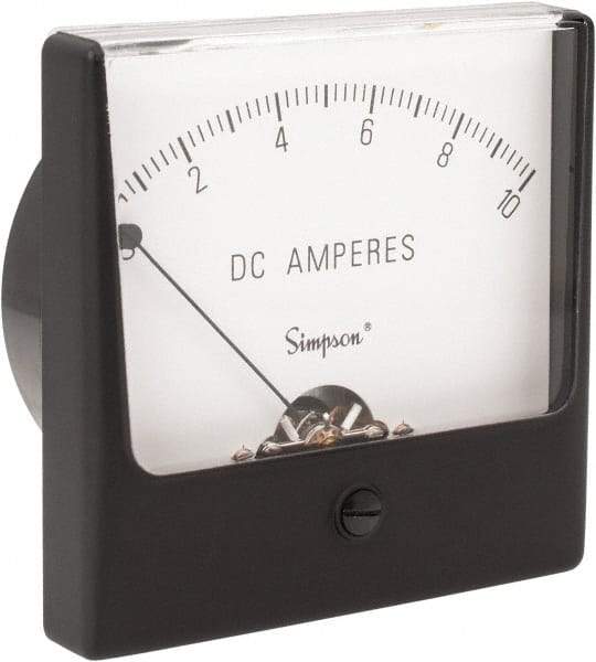 Simpson Electric - Analog, DC Ammeter, Panel Meter - 60 Hz, 0.005 Ohms at 60 Hz - Americas Industrial Supply