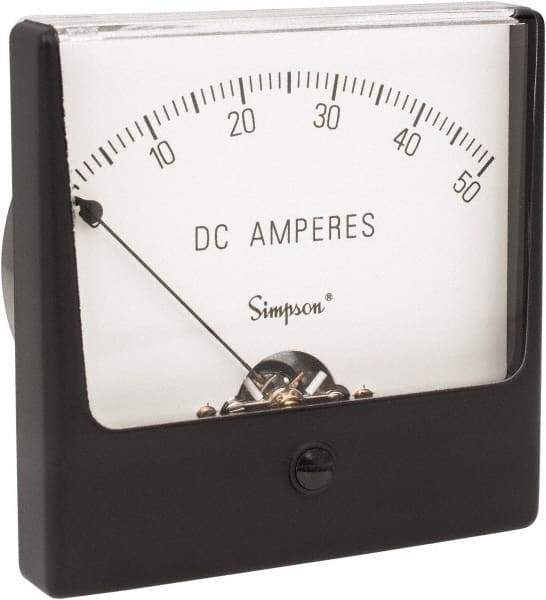 Simpson Electric - Analog, DC Ammeter, Panel Meter - 60 Hz, 0.001 Ohms at 60 Hz - Americas Industrial Supply