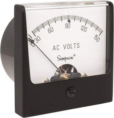 Simpson Electric - Analog, AC Voltmeter, Panel Meter - 60 Hz, 25000 Ohms at 60 Hz, 150 VAC - Americas Industrial Supply