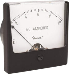 Simpson Electric - Analog, AC Ammeter, Panel Meter - 60 Hz, 0.004 Ohms at 60 Hz - Americas Industrial Supply