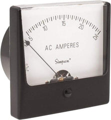 Simpson Electric - Analog, AC Ammeter, Panel Meter - 60 Hz, 0.002 Ohms at 60 Hz - Americas Industrial Supply