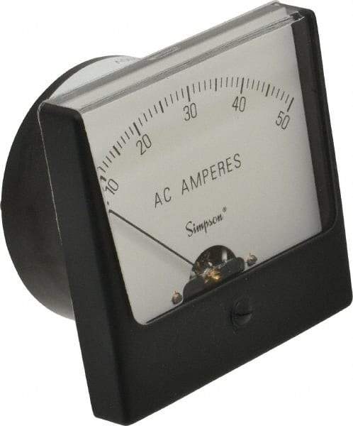 Simpson Electric - Analog, AC Ammeter, Panel Meter - 60 Hz, 0.001 Ohms at 60 Hz - Americas Industrial Supply