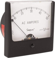 Simpson Electric - Analog, AC Ammeter, Panel Meter - 60 Hz, 0.008 Ohms at 60 Hz - Americas Industrial Supply