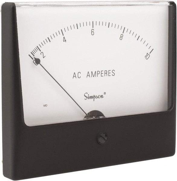 Simpson Electric - Analog, AC Ammeter, Panel Meter - 60 Hz, 0.004 Ohms at 60 Hz - Americas Industrial Supply