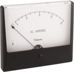 Simpson Electric - Analog, AC Ammeter, Panel Meter - 60 Hz, 0.0025 Ohms at 60 Hz - Americas Industrial Supply